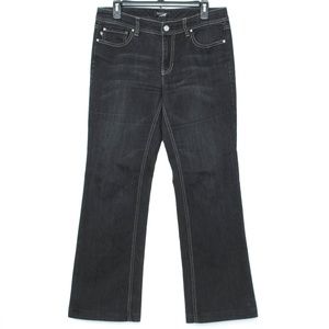 WHBM Womens Jeans Blanc Boot Leg Black 8 K2